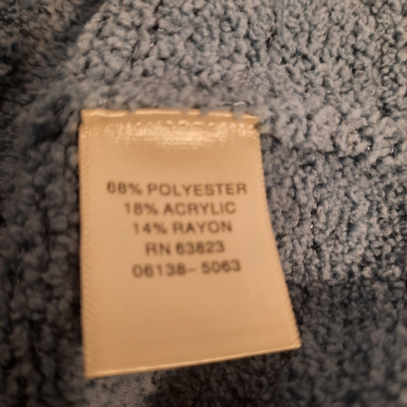 Christopher Banks Slate Grey Blue Pullover Long Sleeve Soft Sweater Zip Up XL - Picture 5 of 6